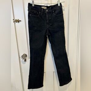 Madewell Women's Mid-Rise Kick  Out Black Jeans
